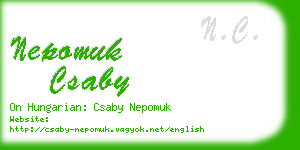nepomuk csaby business card